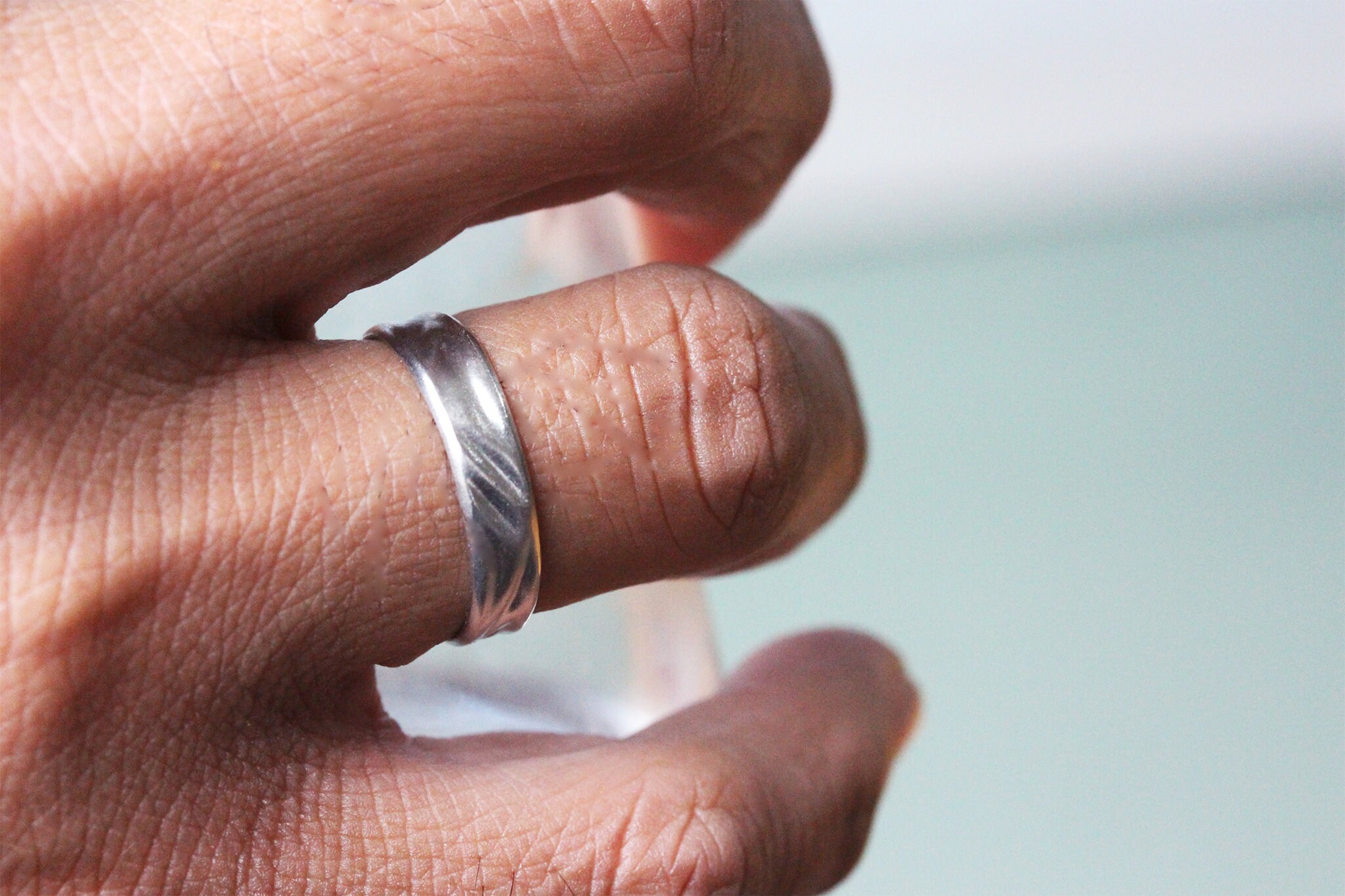 Men's Wedding Ring Wedding band Sterling Silver Ring | Etsy