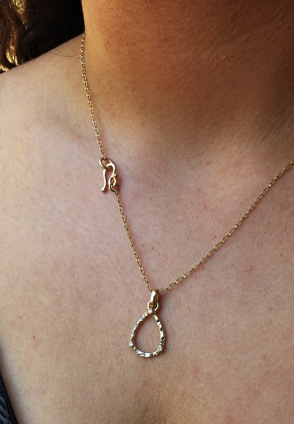 Gold Necklace 14k Gold Necklace Diamond Necklace Gold Etsy