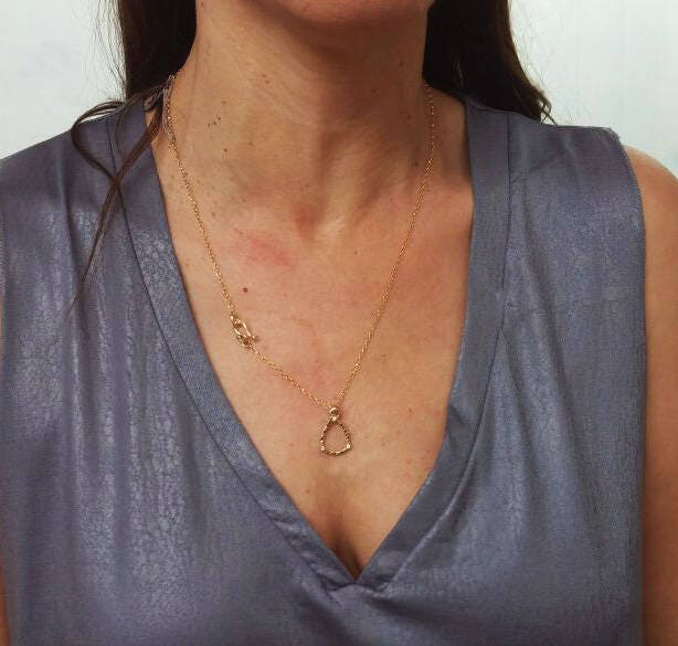 Gold Necklace 14k Gold Necklace Diamond Necklace Gold Etsy