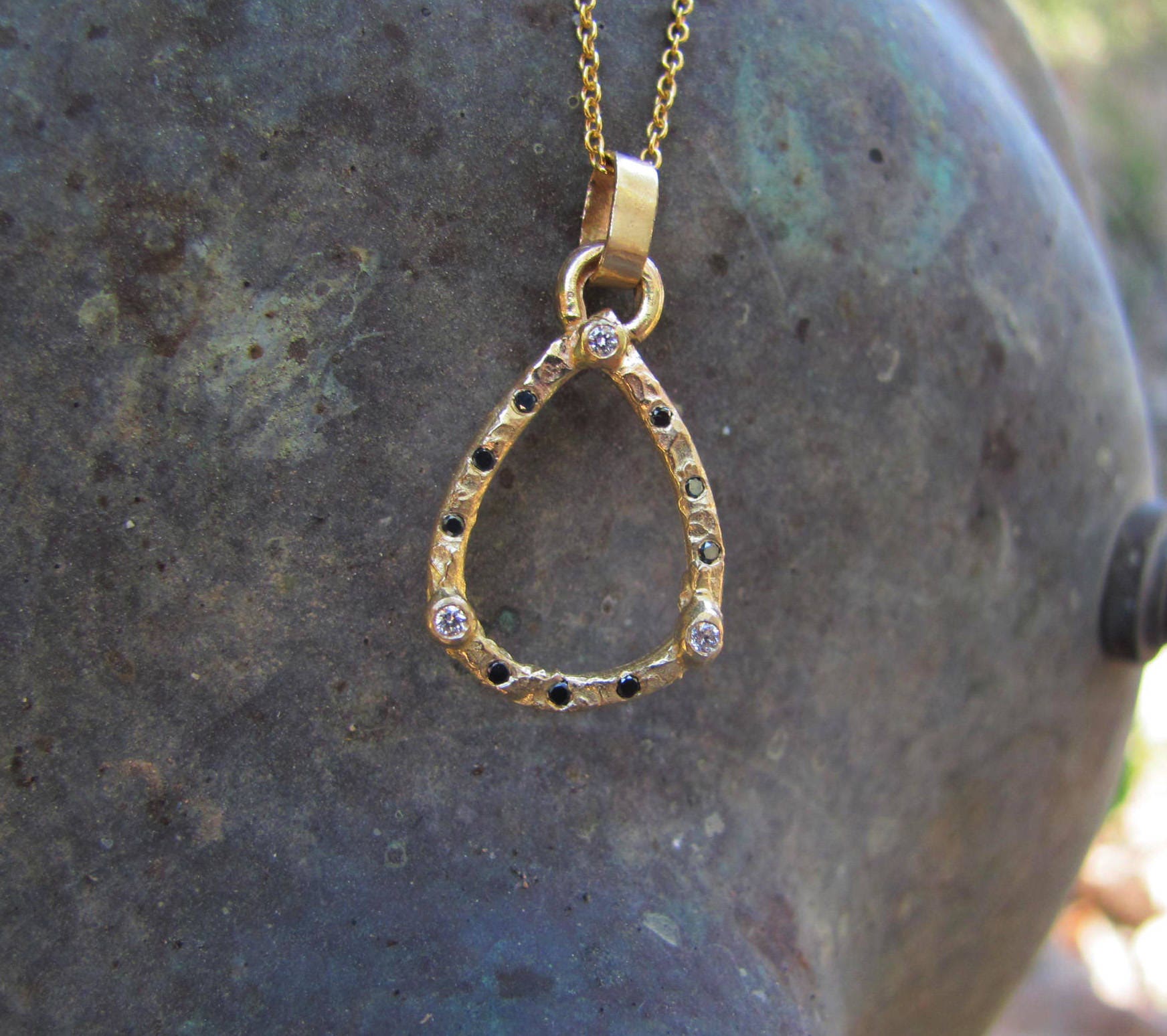 Gold Necklace 14k Gold Necklace Diamond Necklace Gold Etsy