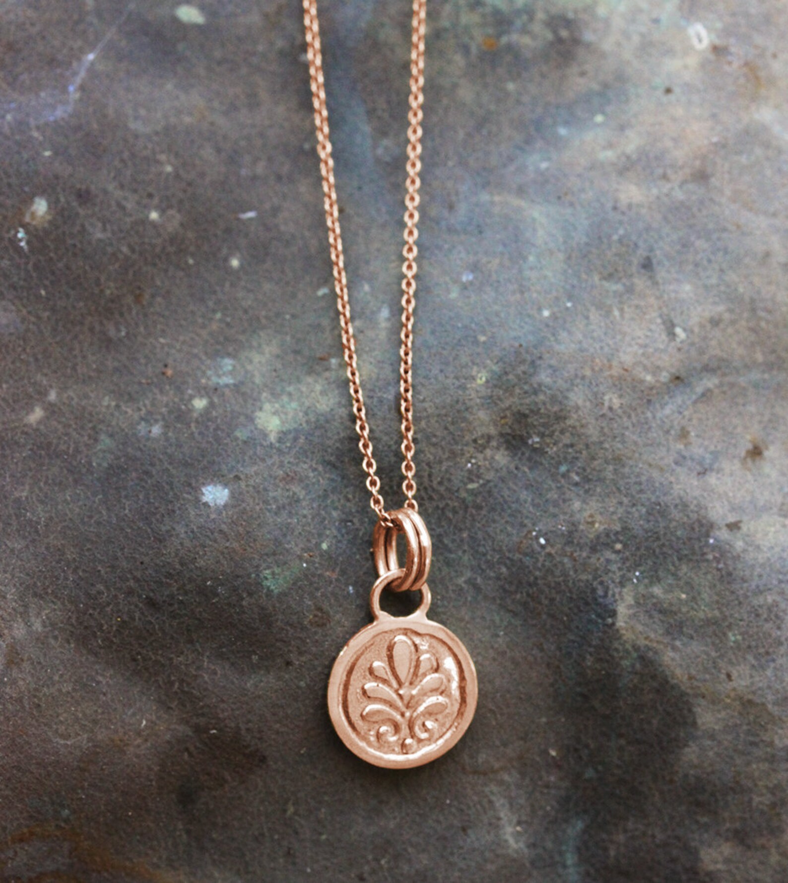 Rose Gold Necklace 18k Gold Necklace Boho Gold Necklace Etsy