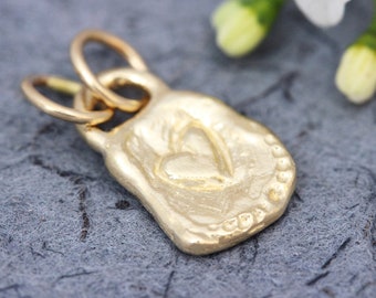 Gold Heart Pendant, Solid Gold Pendant, 14k Gold Pendant, Solid Gold Necklace, 14k Gold Necklace, Unique Jewelry, Anniversary gift, 18K Boho