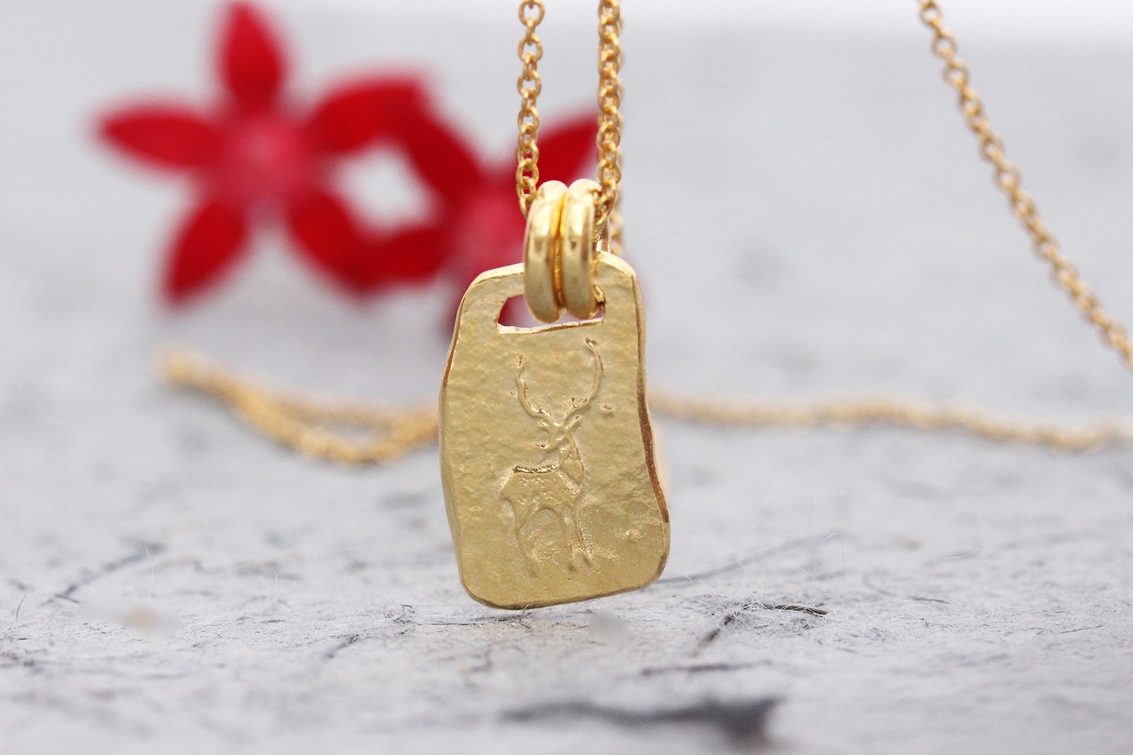 14k Gold Necklace Gold Pendant Necklace Solid Gold Necklace Etsy