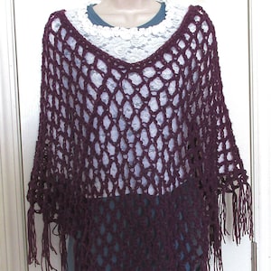 Boho Poncho, Mesh Poncho, Summer poncho, crochet poncho, Ready to Ship, light poncho