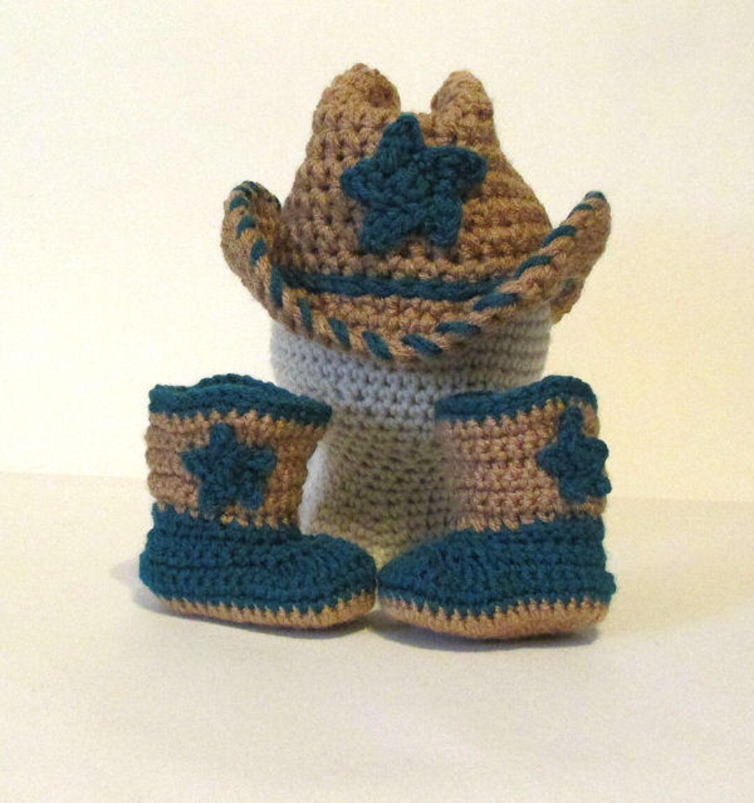 Baby Cowboy Hat, Crochet Cowboy Photo Prop, Brown Cowboy Hat, Newborn ...
