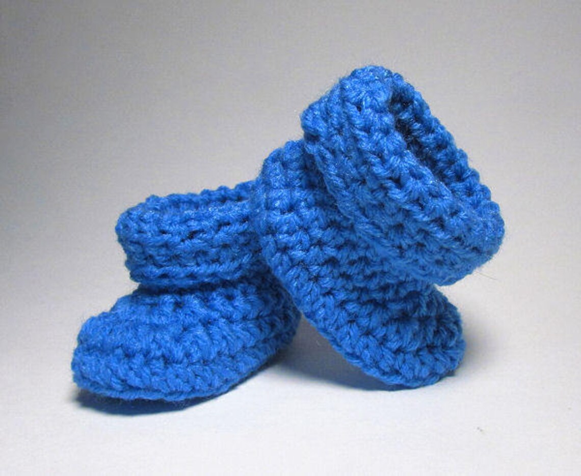 Baby Booties Crochet Baby Boy Booties Size Newborn to 3 Etsy