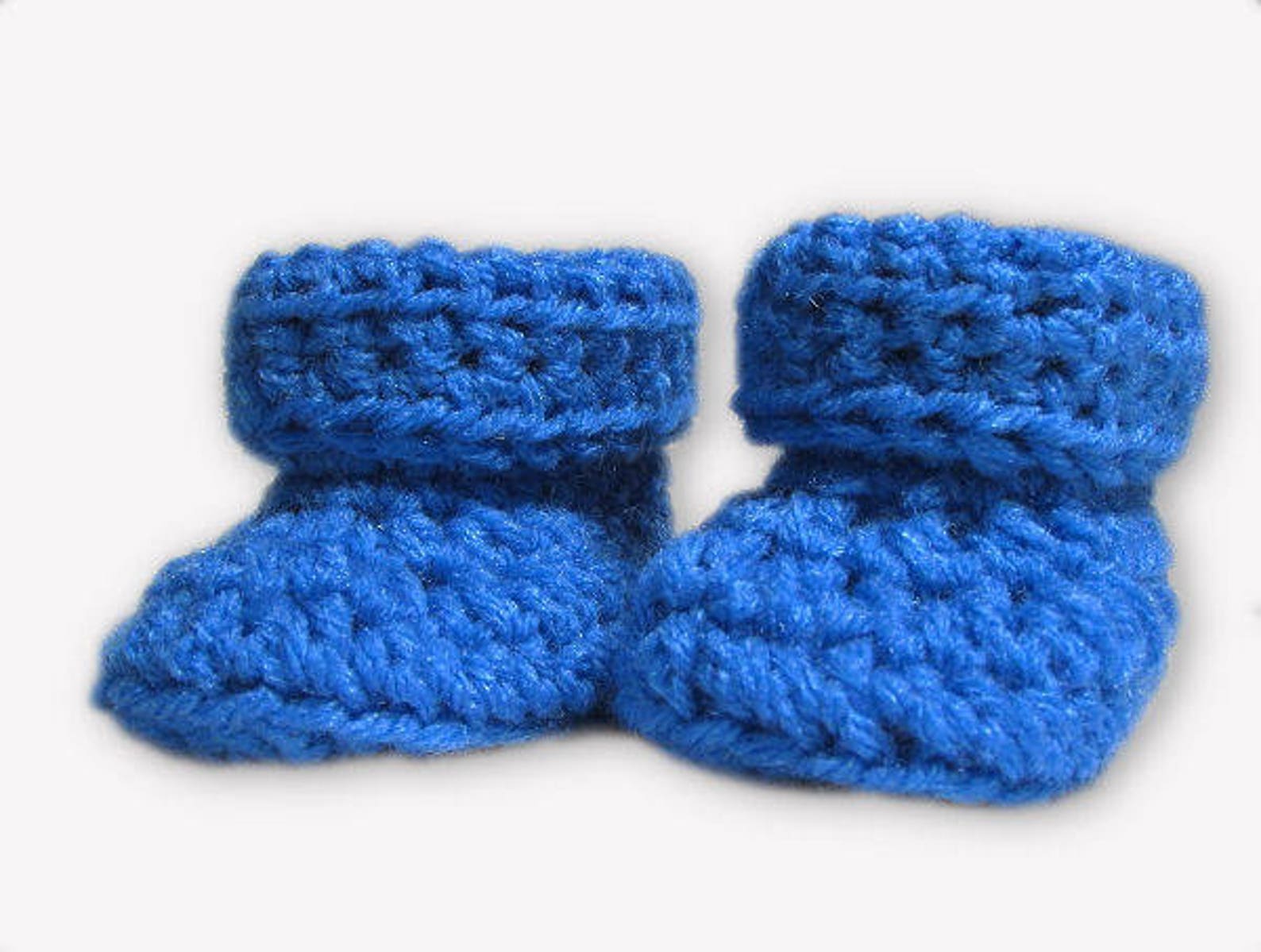 Baby Booties Crochet Baby Boy Booties Size Newborn to 3 Etsy