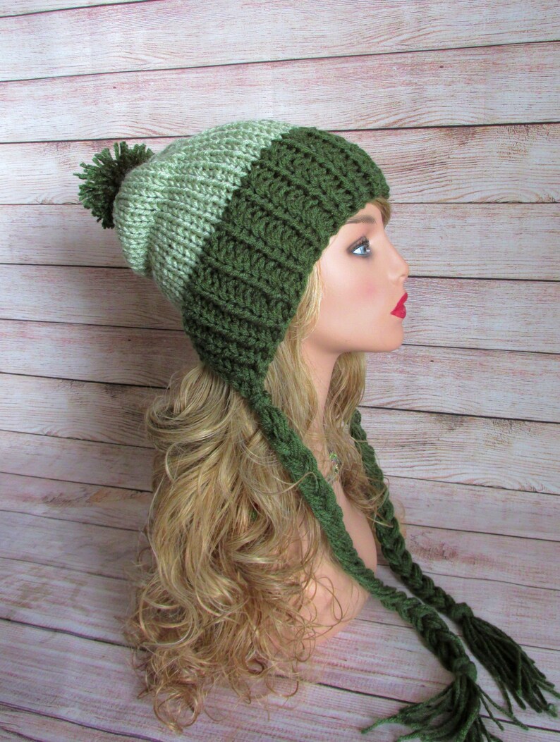 earflap hat with brim