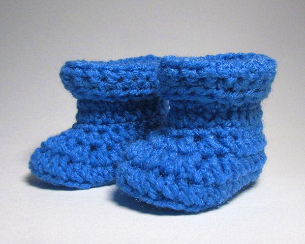 Baby Booties Crochet Baby Boy Booties Size Newborn to 3 | Etsy