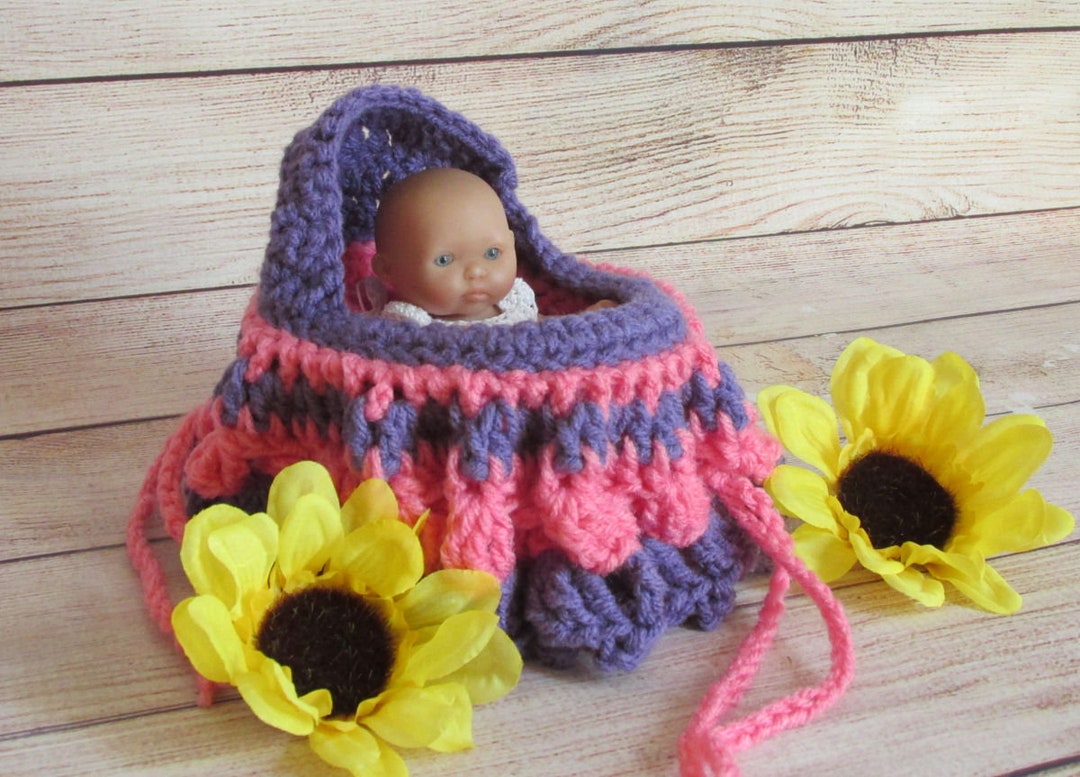Doll Purse Baby, Crochet Cradle Purse, Cradle Purse Crochet, Doll Purse