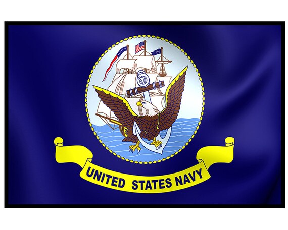 Navy Flag United States Navy Military Flag Custom Wall | Etsy