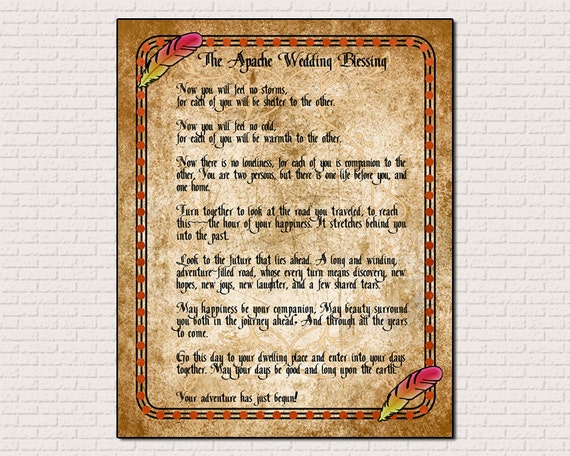 Original 16 By 20 Canvas Print Apache Wedding Blessing Etsy