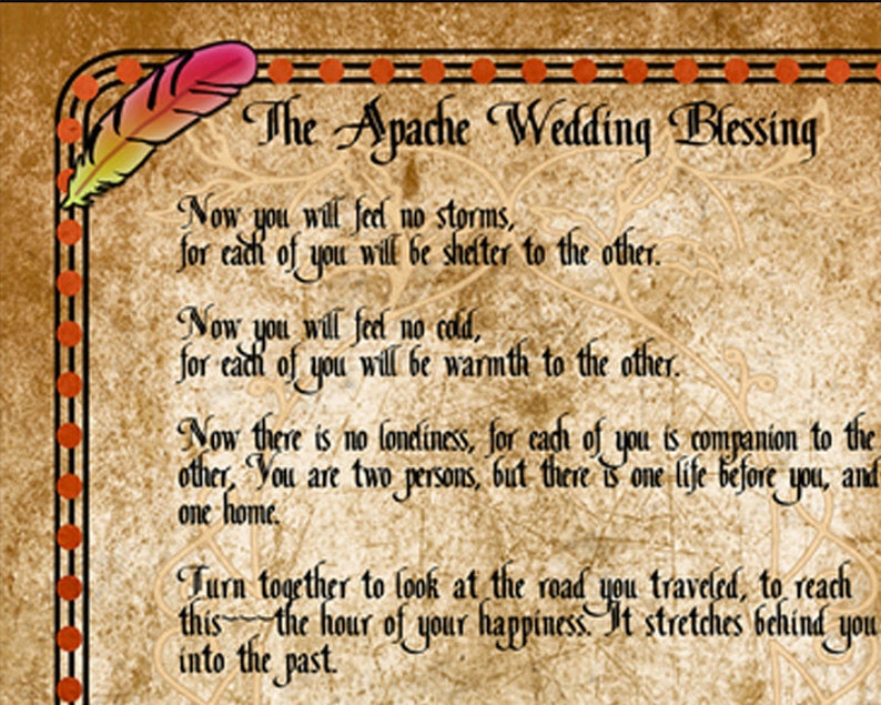 Original 16 by 20 Canvas Print Apache Wedding Blessing Etsy
