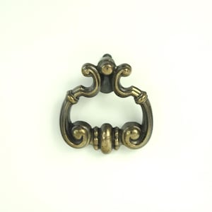 Solid Brass Ring Pull Drawer 3.5" Furniture Hardware Armoire Wardrobe Door Handle