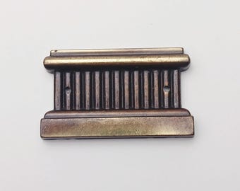 Brass Corners for Furniture or Picture Frames Column Cap Flat Straight 2"