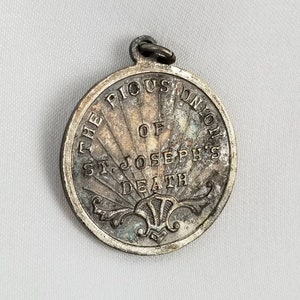 Catholic Medal 1" Pious Union of St Josephs Death Pendant Patron Saint of Worker Provider Family Father Brother Uncle Son Gift Blessing