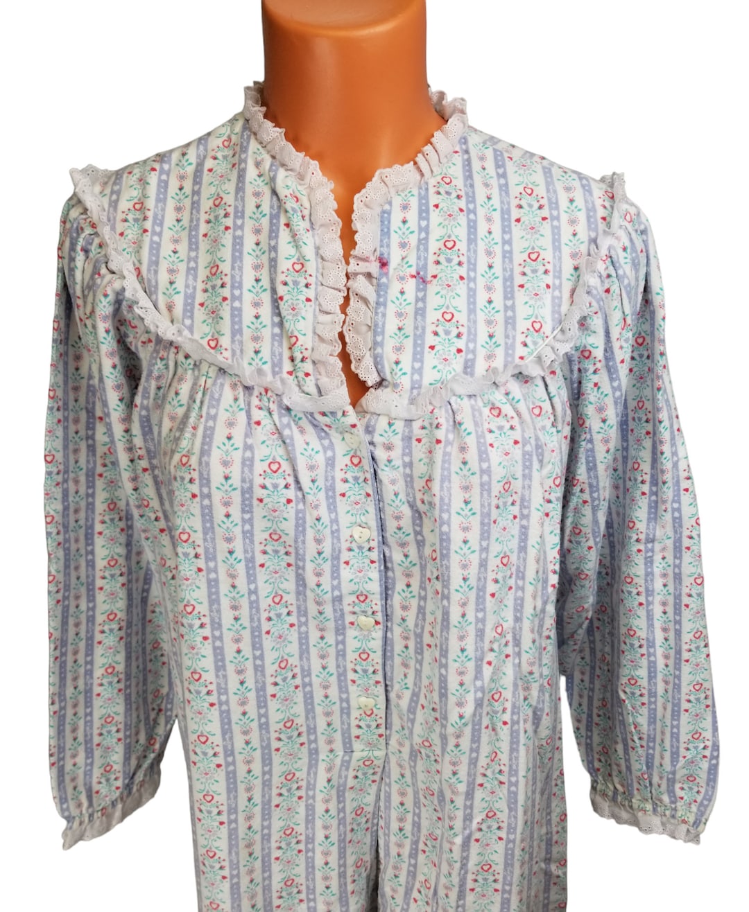 Vintage 80s Lanz of Salzburg Night Gown Womens Small 44