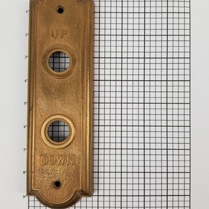 Antique Bronze Otis Elevator Lobby Door Control Call Button Panel Plate ...