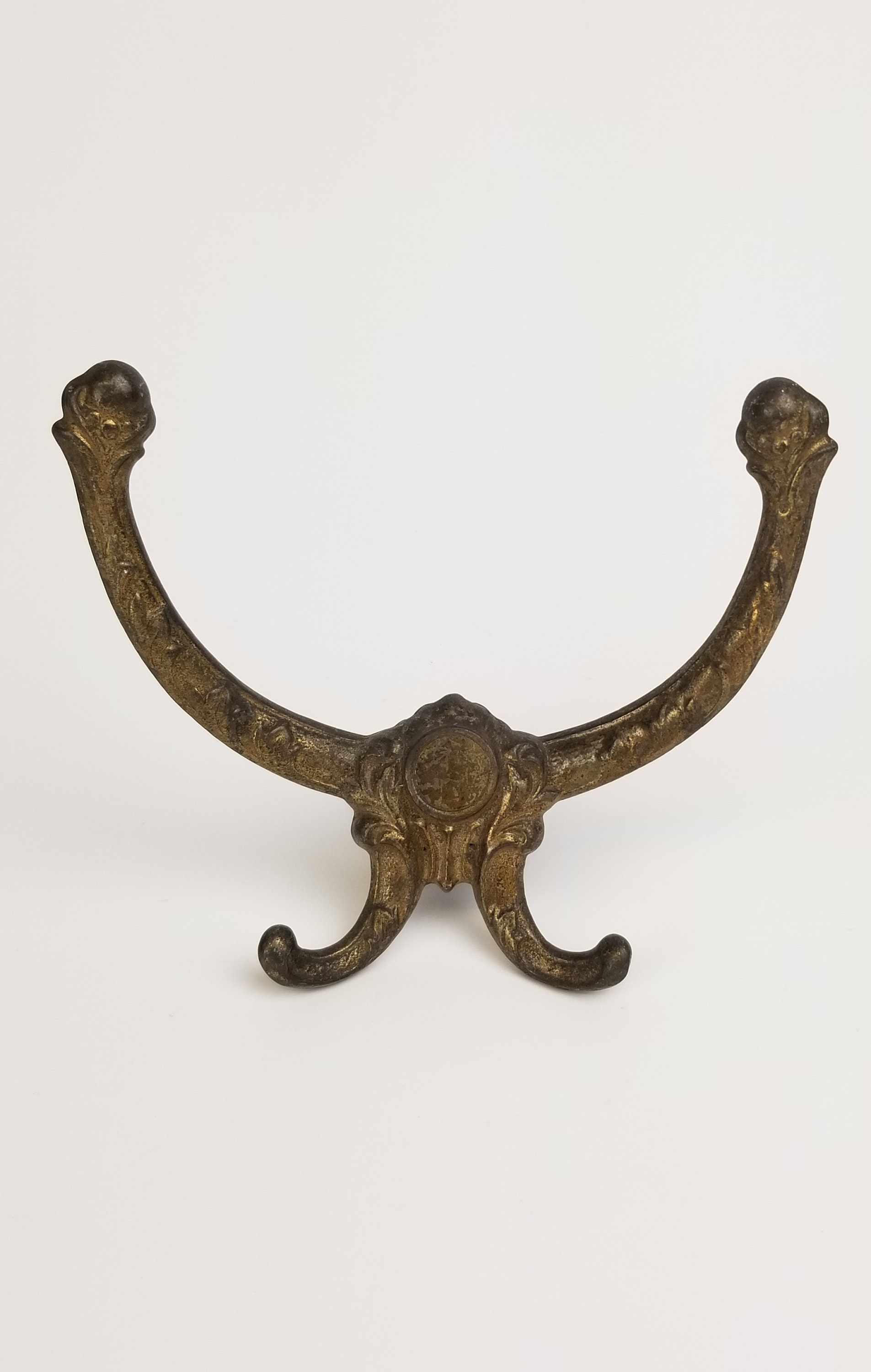 Solid Bronze Double Coat Hook - Bronze Patina  Bronze patina, Coat hooks,  Decorative coat hooks