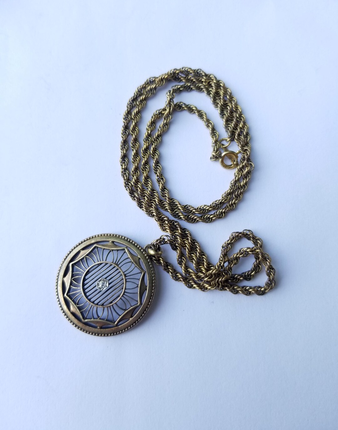 Art Deco Pendant 14k Hallmarked 585 Chain Necklace Sheffield