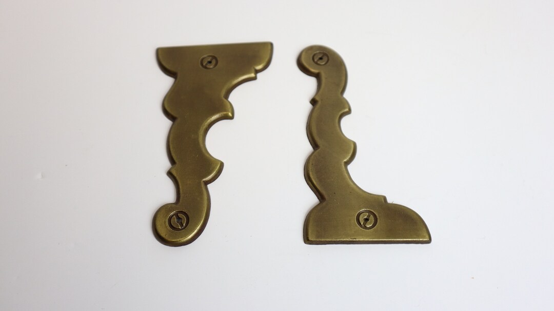 Brass False Hinges 4.25 Antique Dresser Hardware Keyhole Drawer Trunk