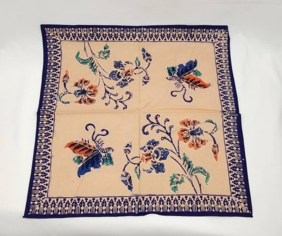 Set of 6 Napkins 15" Tapestry Blue Bandana Scarf … - image 6