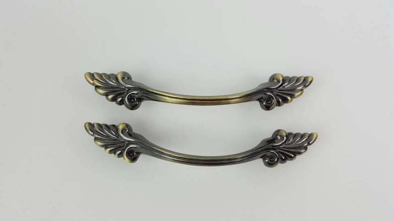Vintage Brass Drawer Pull French Provincial Brass Handle Etsy