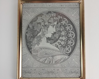 Vintage Picture Frame 8x10 Art Deco Ornate Gold Tone Metal Midcentury Hanging Wall Single Photo Toleware