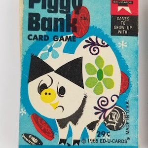 Cartas de baralho educacionais vintage de 1959, animais, feito nos EUA, ilustrações dos anos 1960, itens efêmeros, jogo de contagem infantil, animais de circo, decoração de berçário