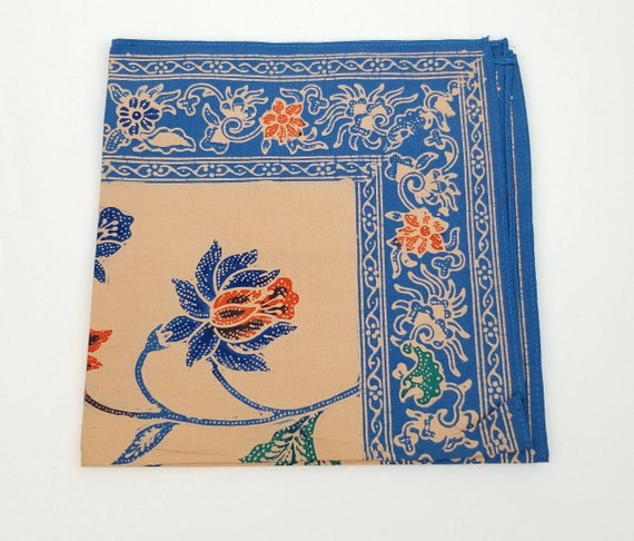 Set of 6 Napkins 15" Tapestry Blue Bandana Scarf … - image 2