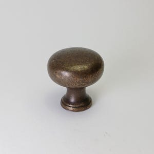 Pomello per mobile vintage in bronzo da 2,5 cm, pomello rotondo a fungo di alta qualità, maniglia per cassetto antica, ferramenta per comò, stile rustico da fattoria, armadio