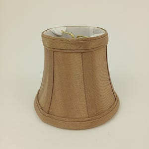 Boudoir Gold Lamp Shade Flame Clip On 4.5 inch Small Cloth & Wire Slant Chandelier FL French Lace Lamp Shade