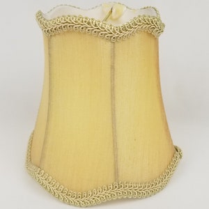 Boudoir Lamp Shade 5&quot; Flame Clip OnSmall Cloth&Wire Slant Chandelier FL French Lace Lamp Shade