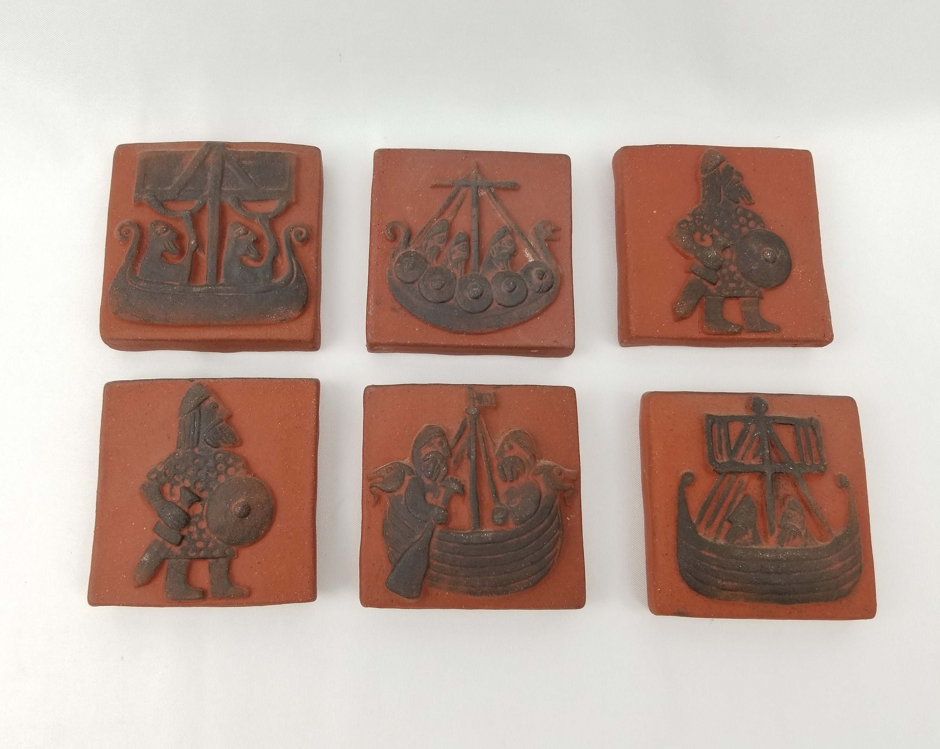 ヴィンテージ デンマーク Thyssen Keramik ティッセン ケラミック Vintage Thyssen Keramik Tiles Viking Ship Copenhagen Denmark