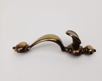 Brass Cabinet Door Pull Handle Curved Keeler Brass Company 4 5/8" L 3" Centers