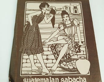 Vintage 1980 Folkwear 121 Guatemalan Gabacha Pattern Dress and Apron Ethnic Boho Sewing Printed Paper