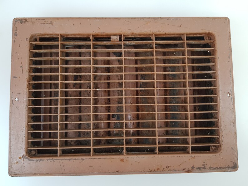 Vintage Metal Floor Grate Heat Vent Cover Duct Register Etsy