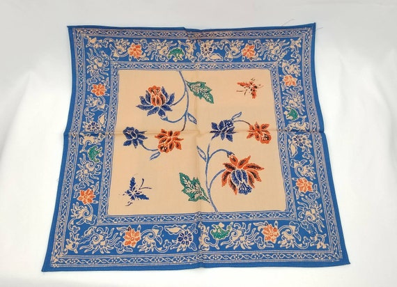 Set of 6 Napkins 15" Tapestry Blue Bandana Scarf … - image 3