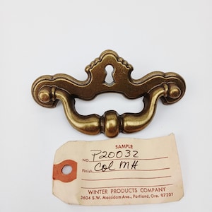 Massivem Messing Schlüsselloch Schublade Pull Griff Möbelbeschläge 4 1/2 Zoll 3 1/2 Zoll Mitte zu Mitte