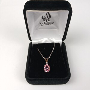 Ciondolo in tormalina rosa, tormalina naturale, collana con