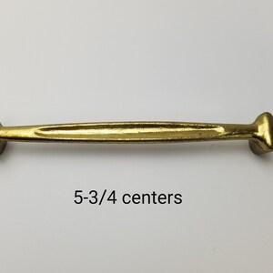 Brass Drawer Pull 5-3/4 Gold Drawer Handle Straight Bar Simple Plain Minimal Dresser Cabinet Door Bureau Big Bar Pull Hardware