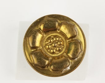 Gold Flower Knob 2-1/4" Dogwood Floral Drawer Pull