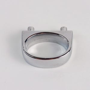 Chrome Ring Drawer Pull Knob Round Silver Midcentury Mod Handle Retro Kitchen Cabinet Bathroom Shasta Trailer Camper MCM Art Deco Streamline