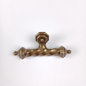 Vintage Drawer Pull Bar Handle 3&quot; Single for Drawer or Cabinet Winzeler Antique Solid Brass Furniture Replacement Parts Victorian