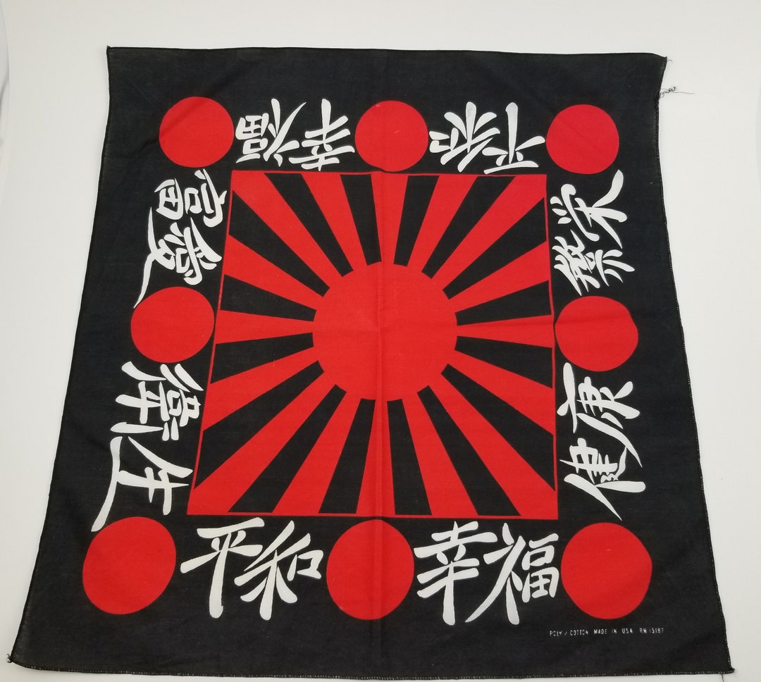Vintage Bandana Japanese Rising Sun Pachuco Streetwear USA Made 1960s ...