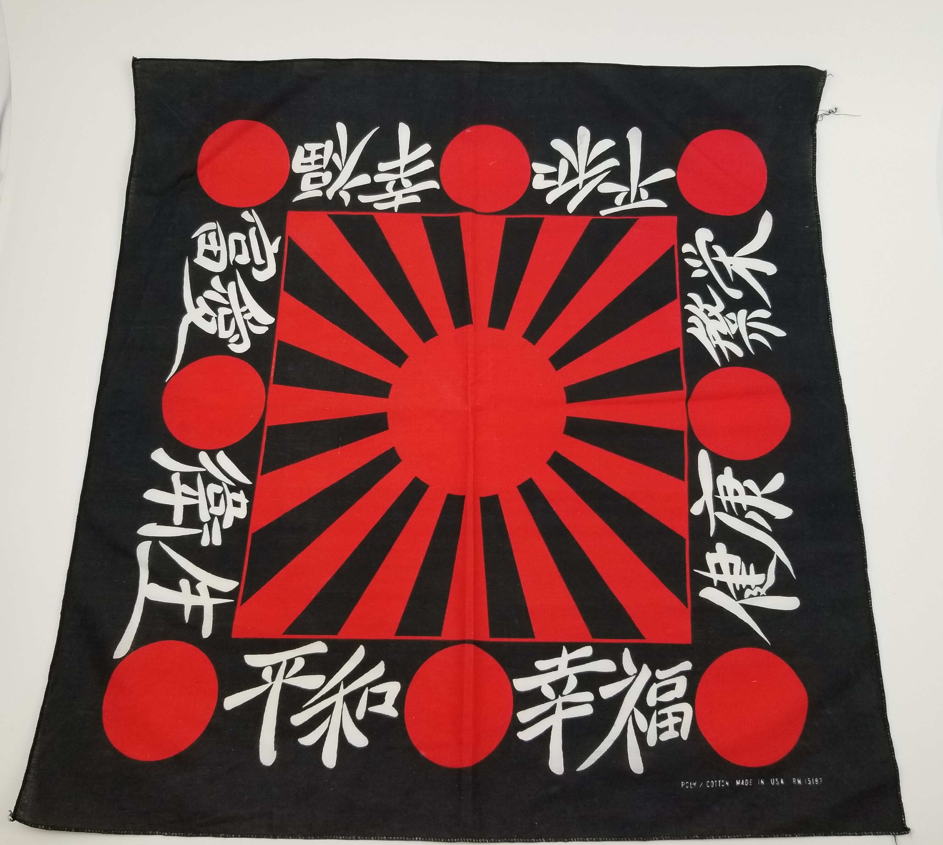小物 SPECIAL 60S VINTAGE CROSS BANDANA BLACK Vintage 1982 Country Crossroads Black Bandana, Country Music