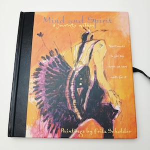 Vintage Fritz Scholder geest en ziel dagboek hardcover Indiaanse kunst blanco boek 1999 Turtle Island Collectible Inheems schilderij