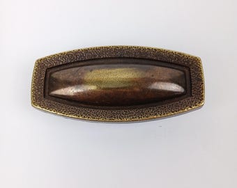 Lot De 8 Boutons De Tiroir/armoire En Laiton Massif Belwith Keeler - Modèle M4, Finition Laiton, 4.25 Pouces