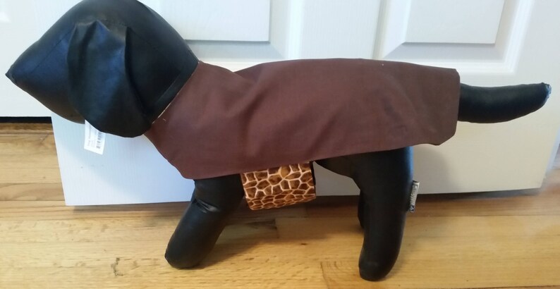 Reversible Dog Coat Hand Sewn Dog Coat Dog Jacket Pet Apparel Dog Coat Small Dog Coat Giraffe Print Dog Coat Dog Clothing