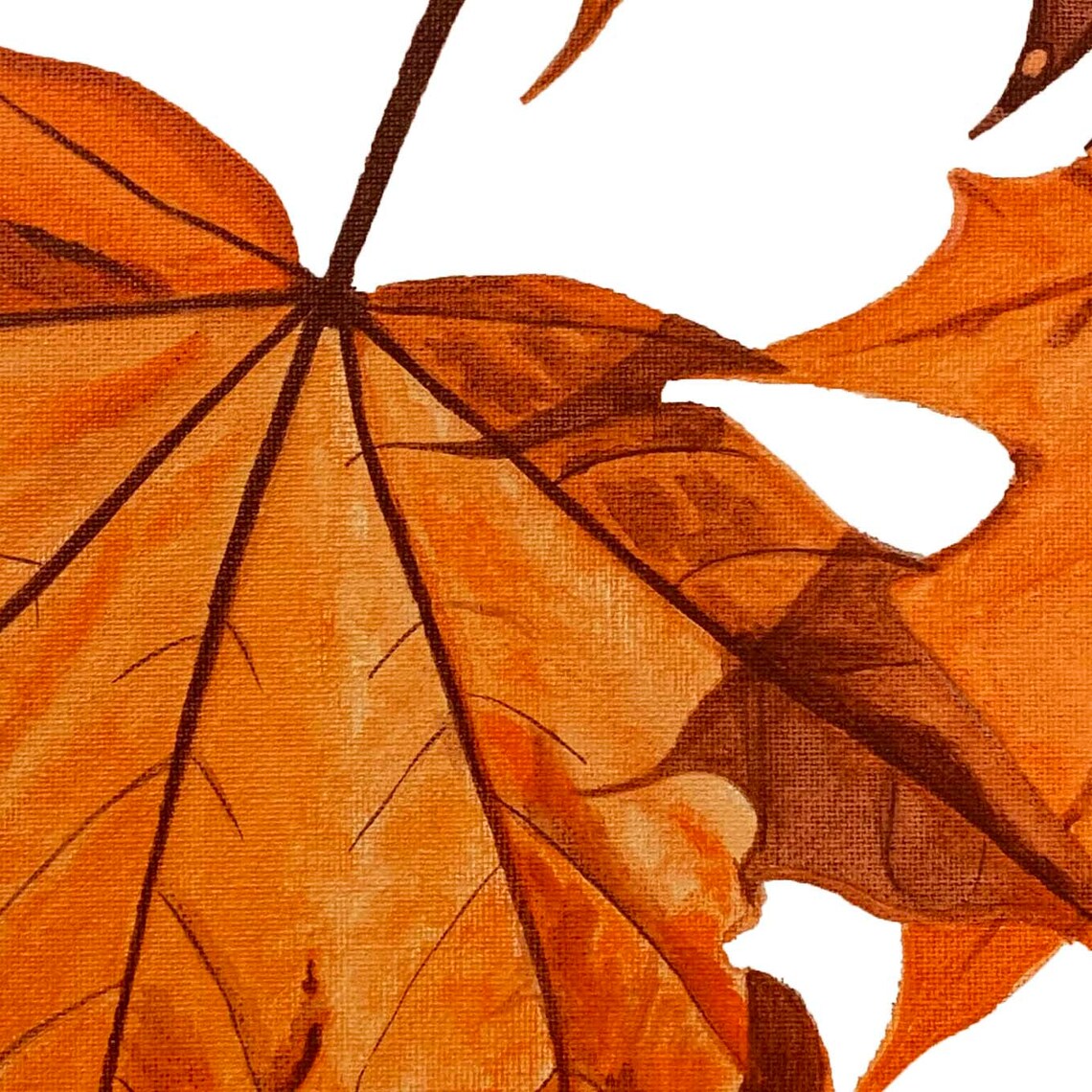 DIGITAL Handpainted Maple Leaf Digital Print Downloadable Etsy